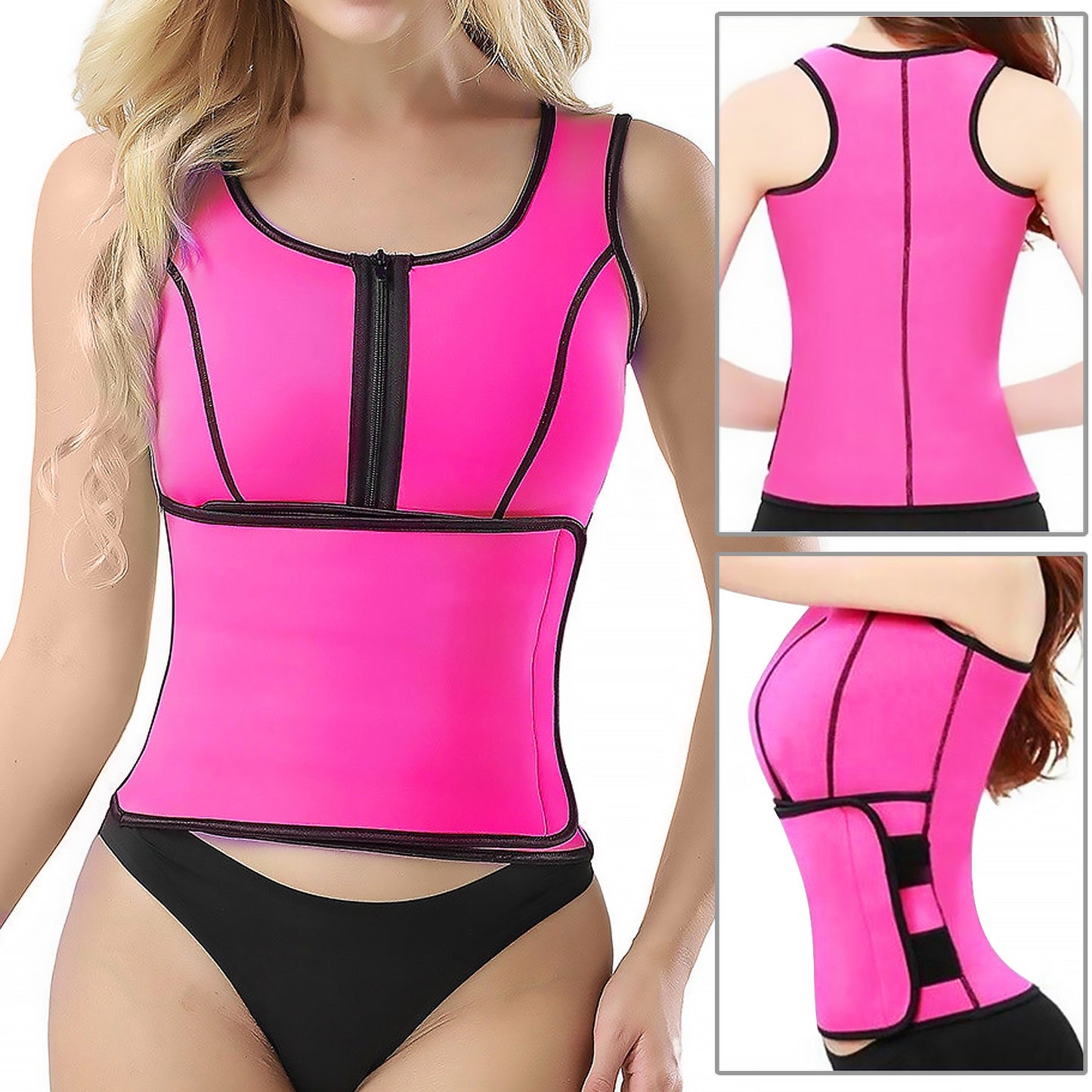 Waist Trainer Vest for Women with Zipper Closure