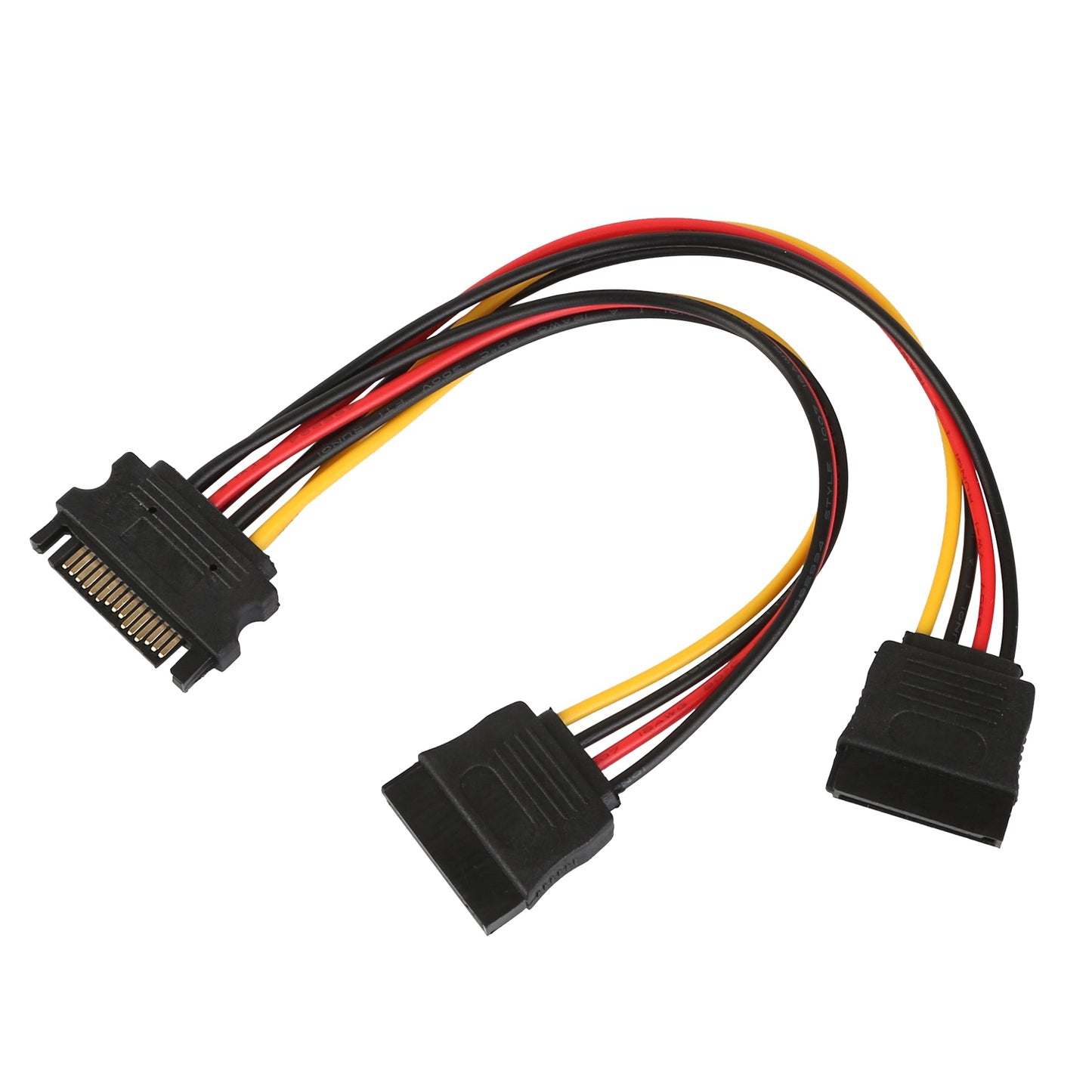 15-Pin SATA Power Y Splitter Cable Adapter - 7.9 Inch
