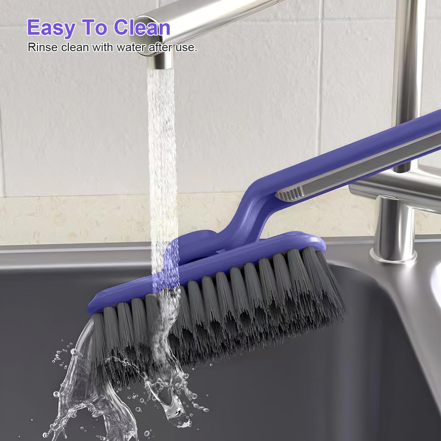 Rotating Crevice Cleaning Brush Set with Hair Clip Tool