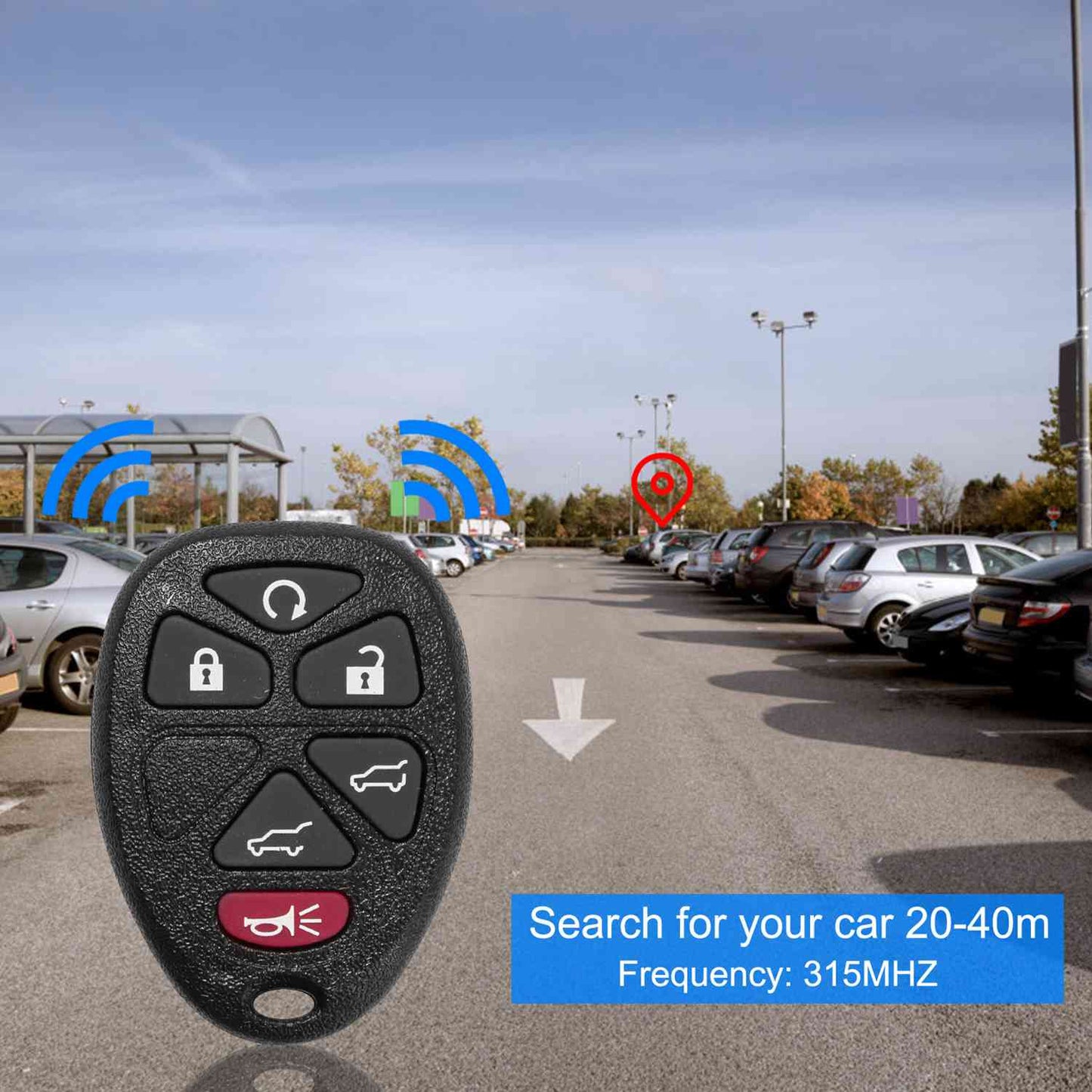 Keyless Entry Remote Key Fob for 2007-2014 Chevy Tahoe (2-Pack)
