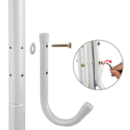 Standing Coat Rack with 8 Hooks - 3 Tier Metal Organizer