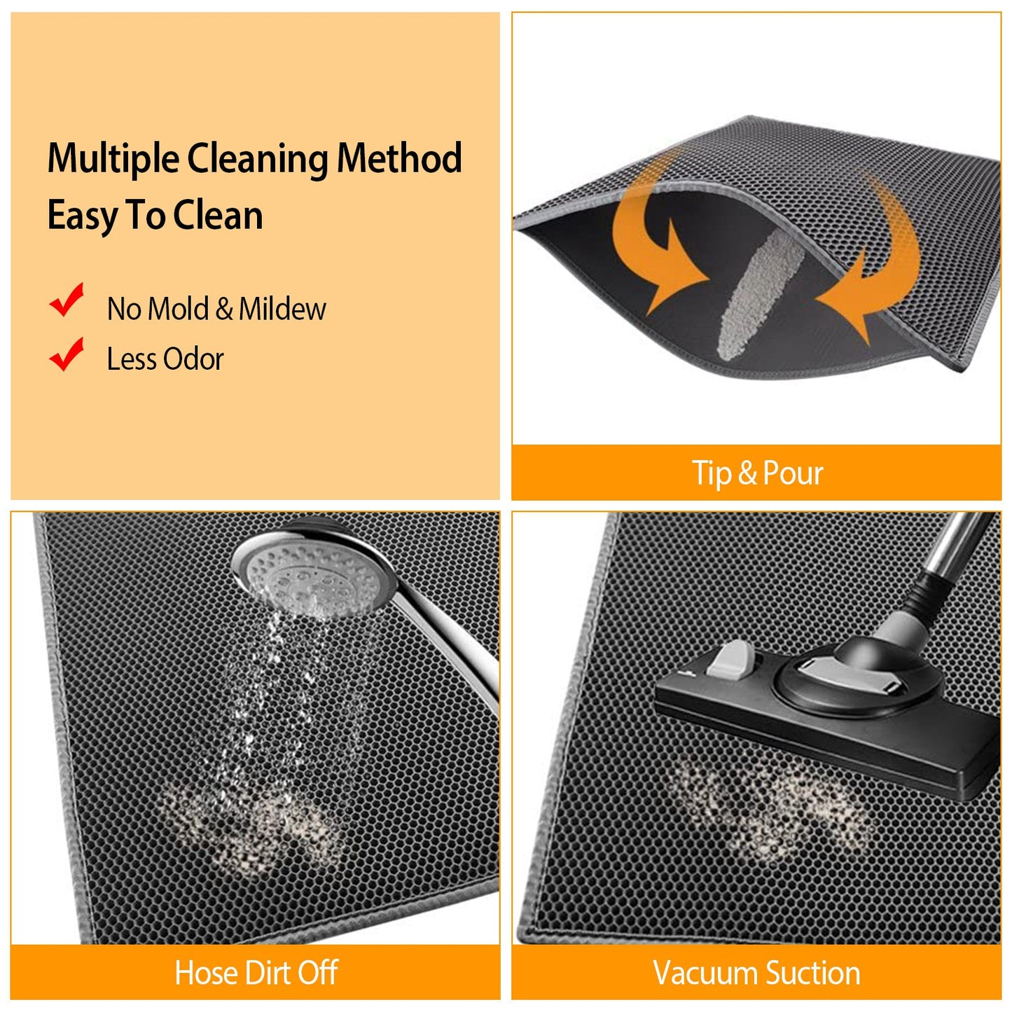Double Layer Cat Litter Mat with Honeycomb Design