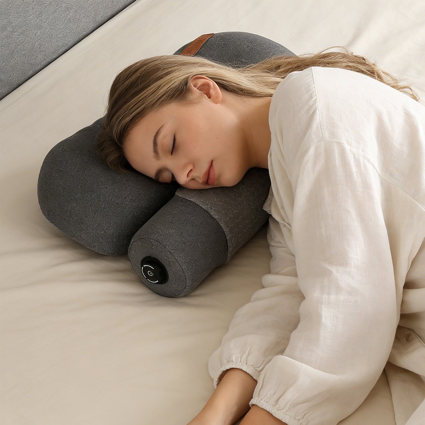 Heated Memory Foam Neck Pillow with 3-Level Heat Therapy