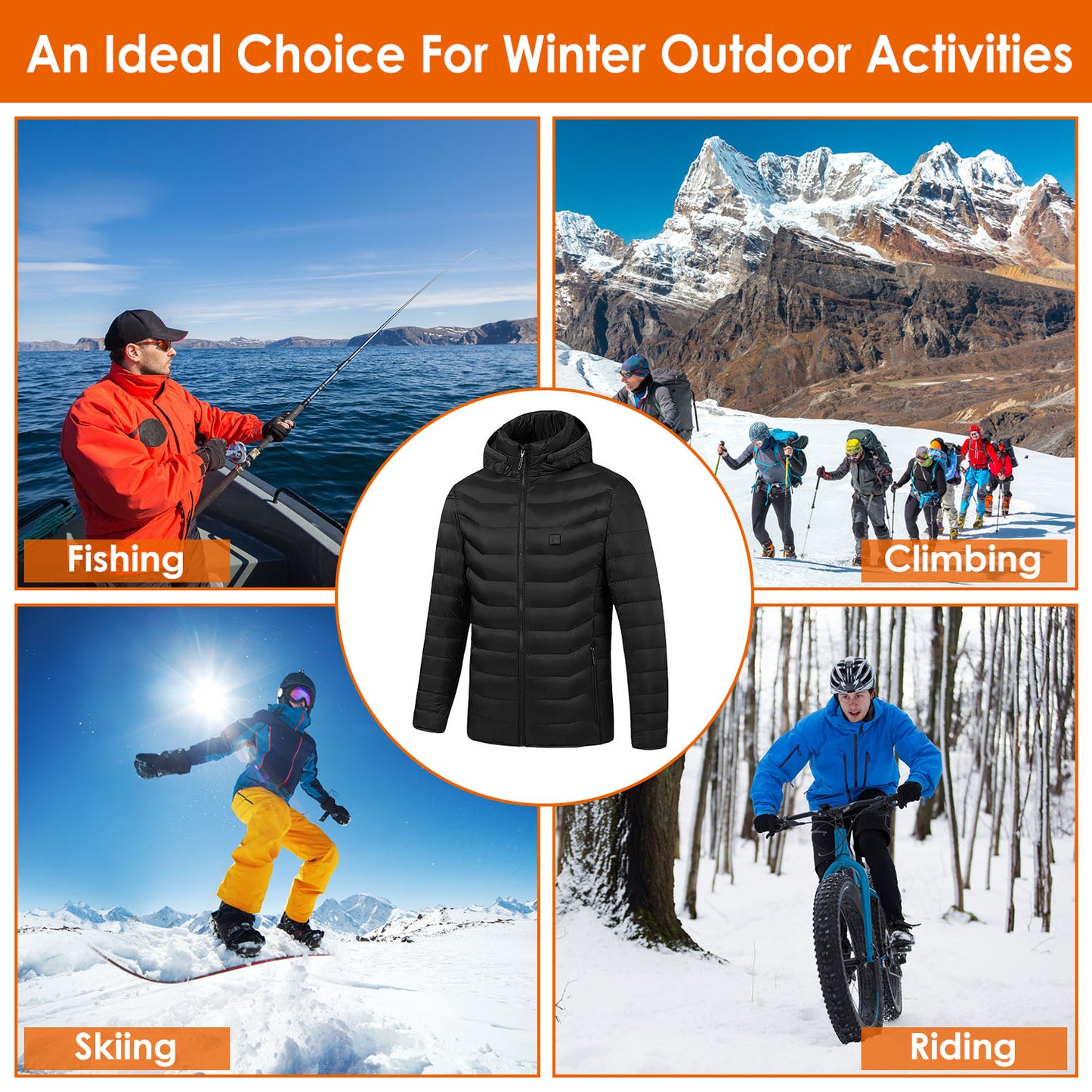 Heated Jacket Electric Heating Coat
