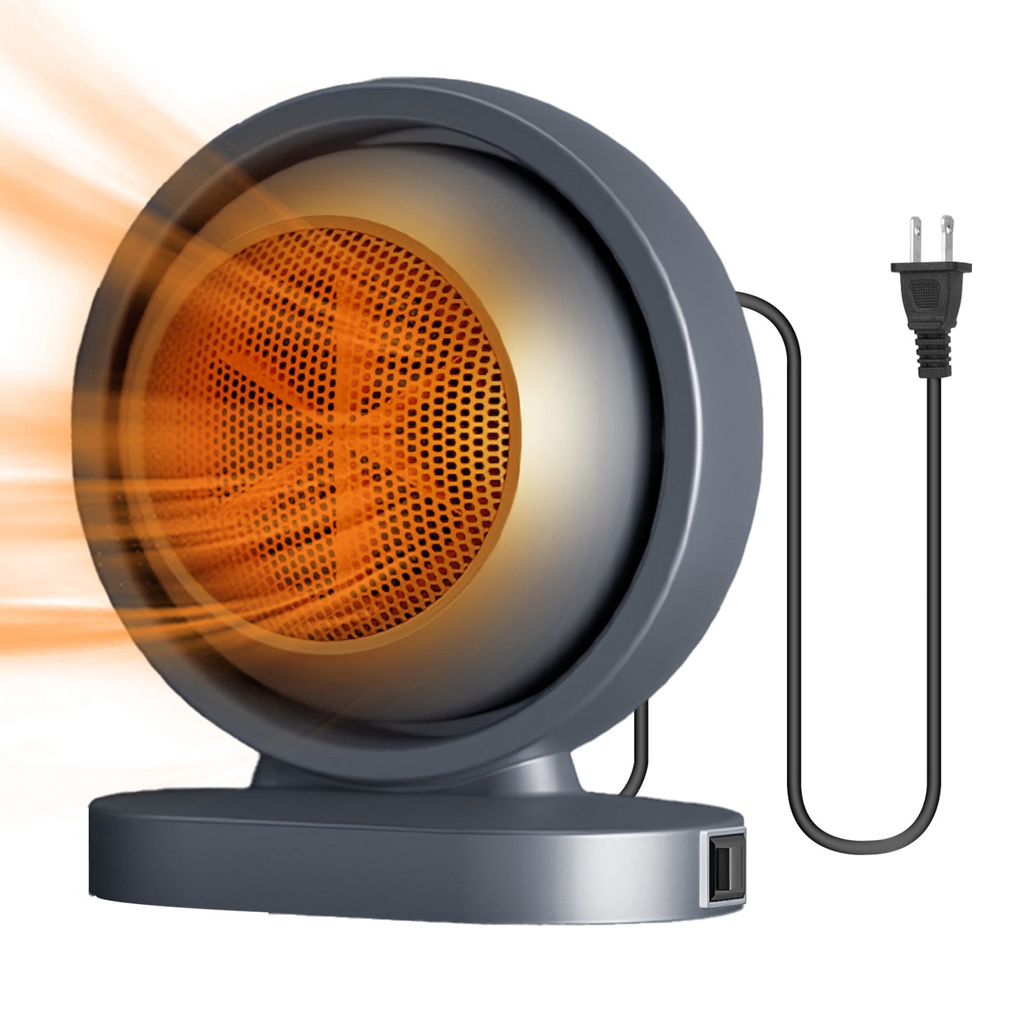380W Portable Space Heater with 30° Tilt & Fast Heating