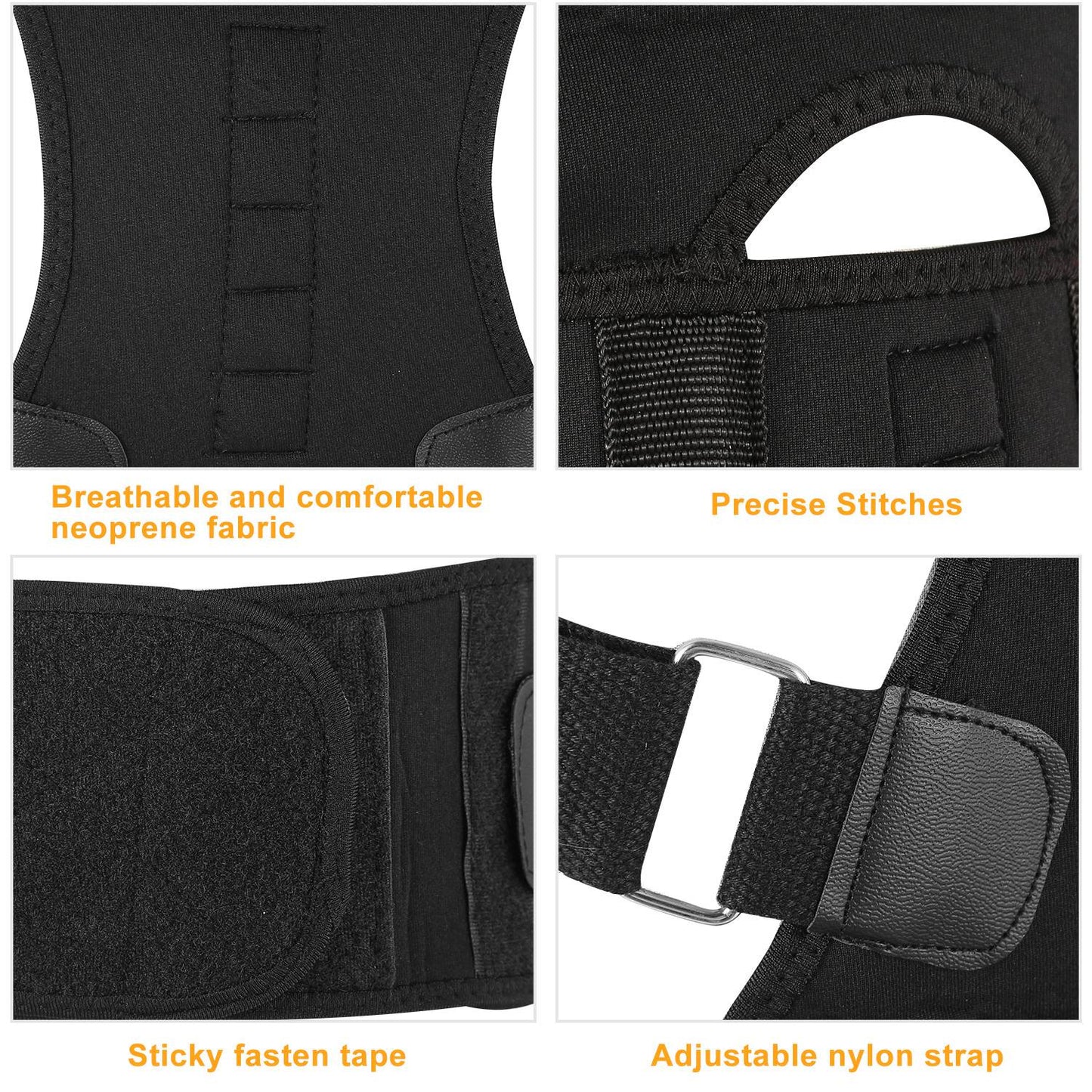 Magnetic Posture Corrector Back Brace with Lumbar Support