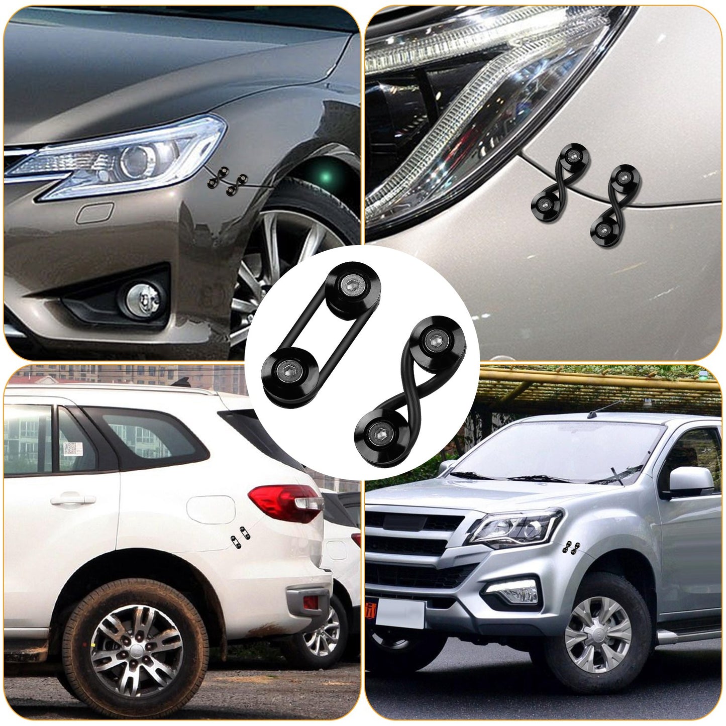 Quick Release Bumper Fasteners Kit - 5 Set Aluminum Alloy