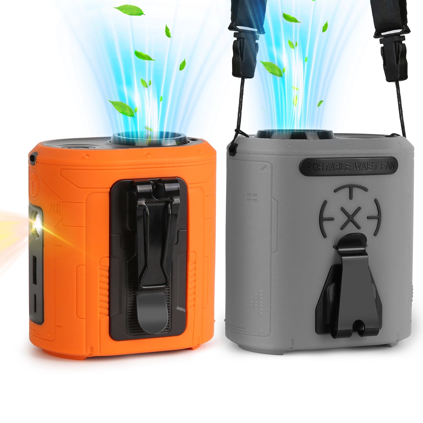 Portable Waist Clip Fan 5-in-1 with 10000mAh Power Bank