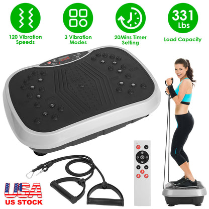 Vibration Platform Exercise Machine with Resistance Bands