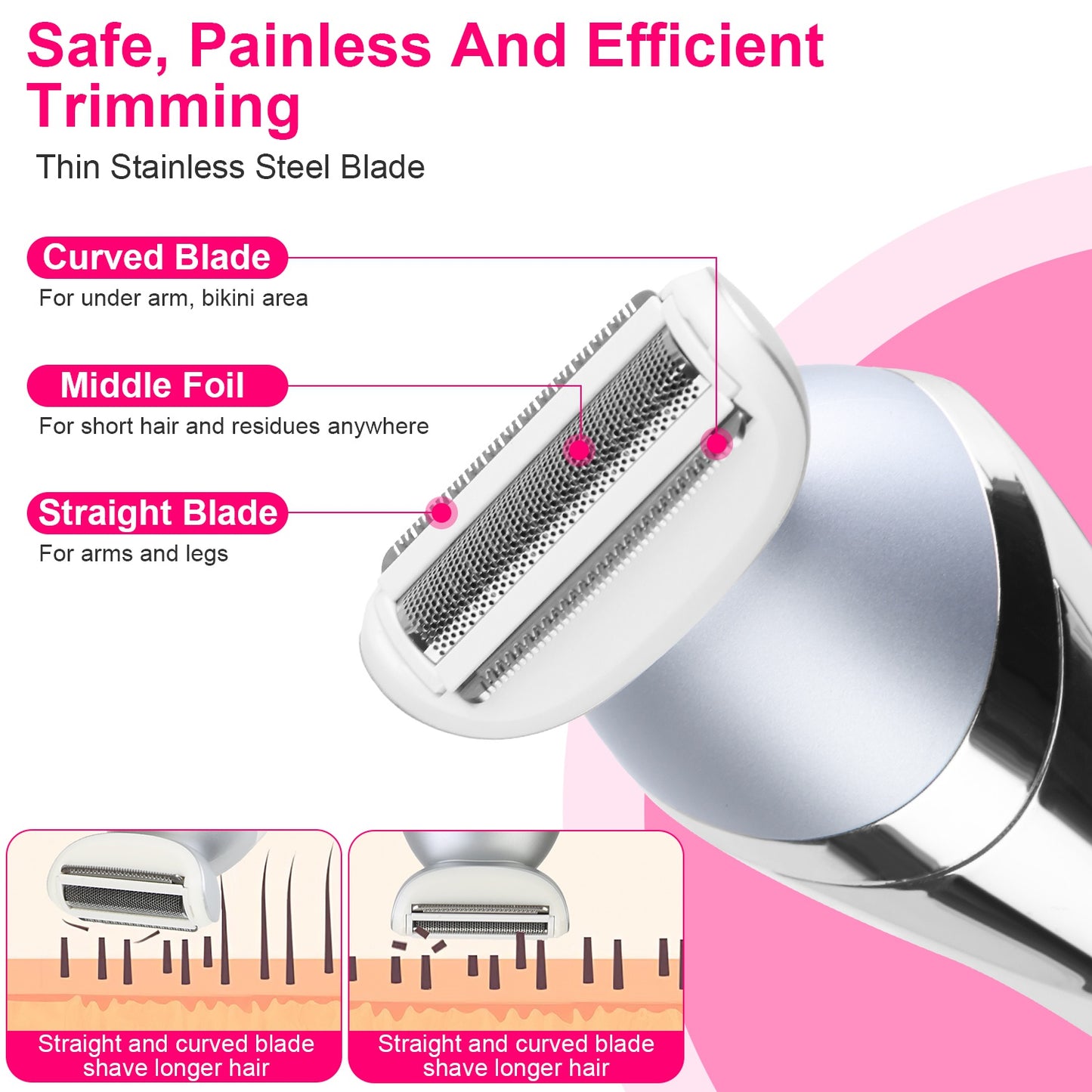 7 In 1 Electric Razor for Women Lady Hair Removal