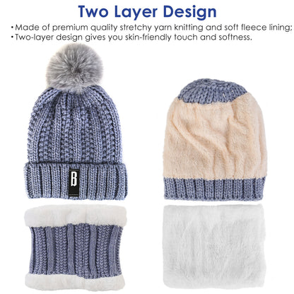 Winter Beanie Hat Scarf
