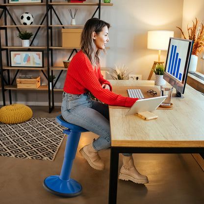 Adjustable Active Learning Wobble Stool with Cushion Seat