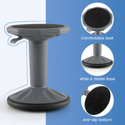 Adjustable Active Learning Wobble Stool with Cushion Seat