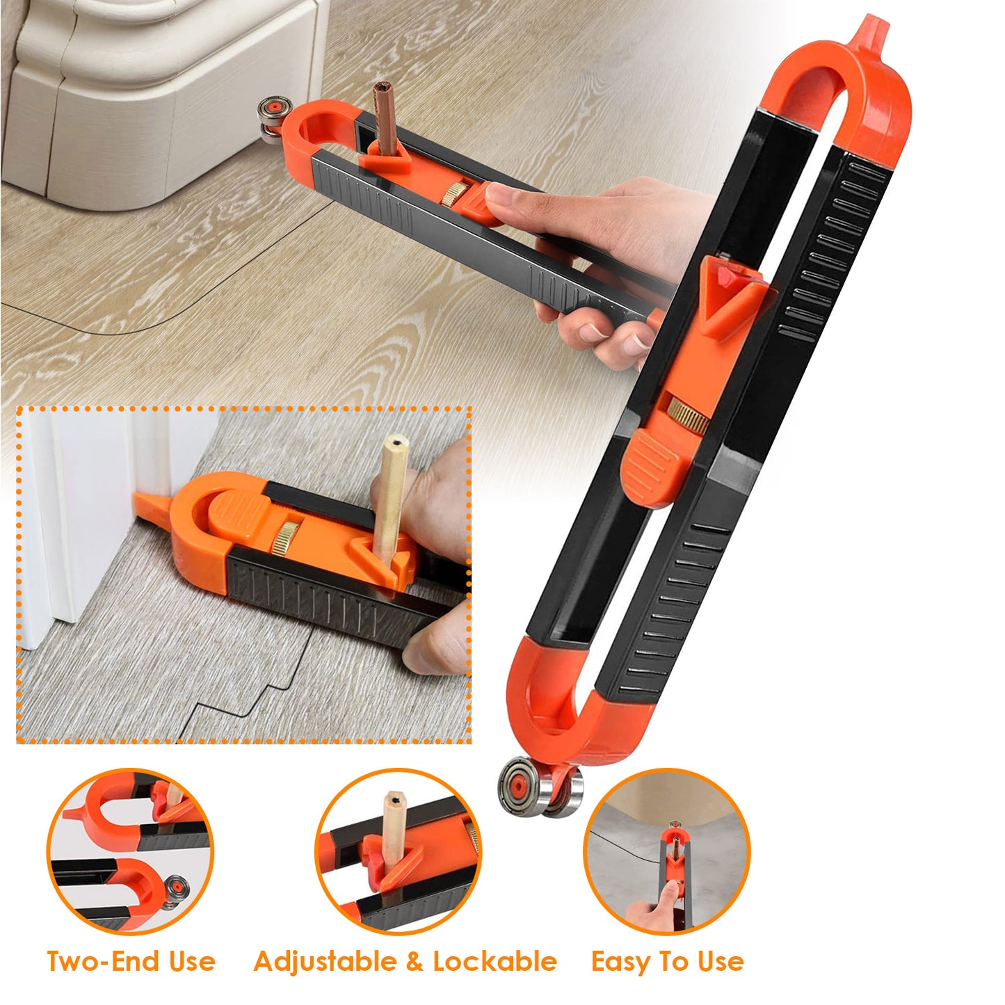 Contour Gauge with Lock for Precise Shape Duplication