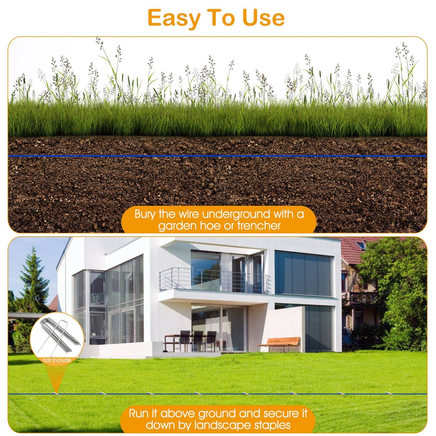 Dog Fence Boundary Wire 656ft Copper for Underground Systems