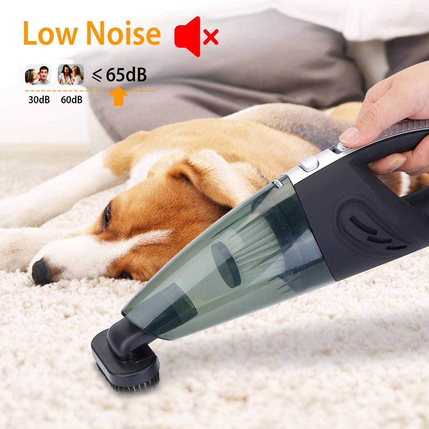 Cordless Handheld Car Vacuum Cleaner with 4800PA Suction
