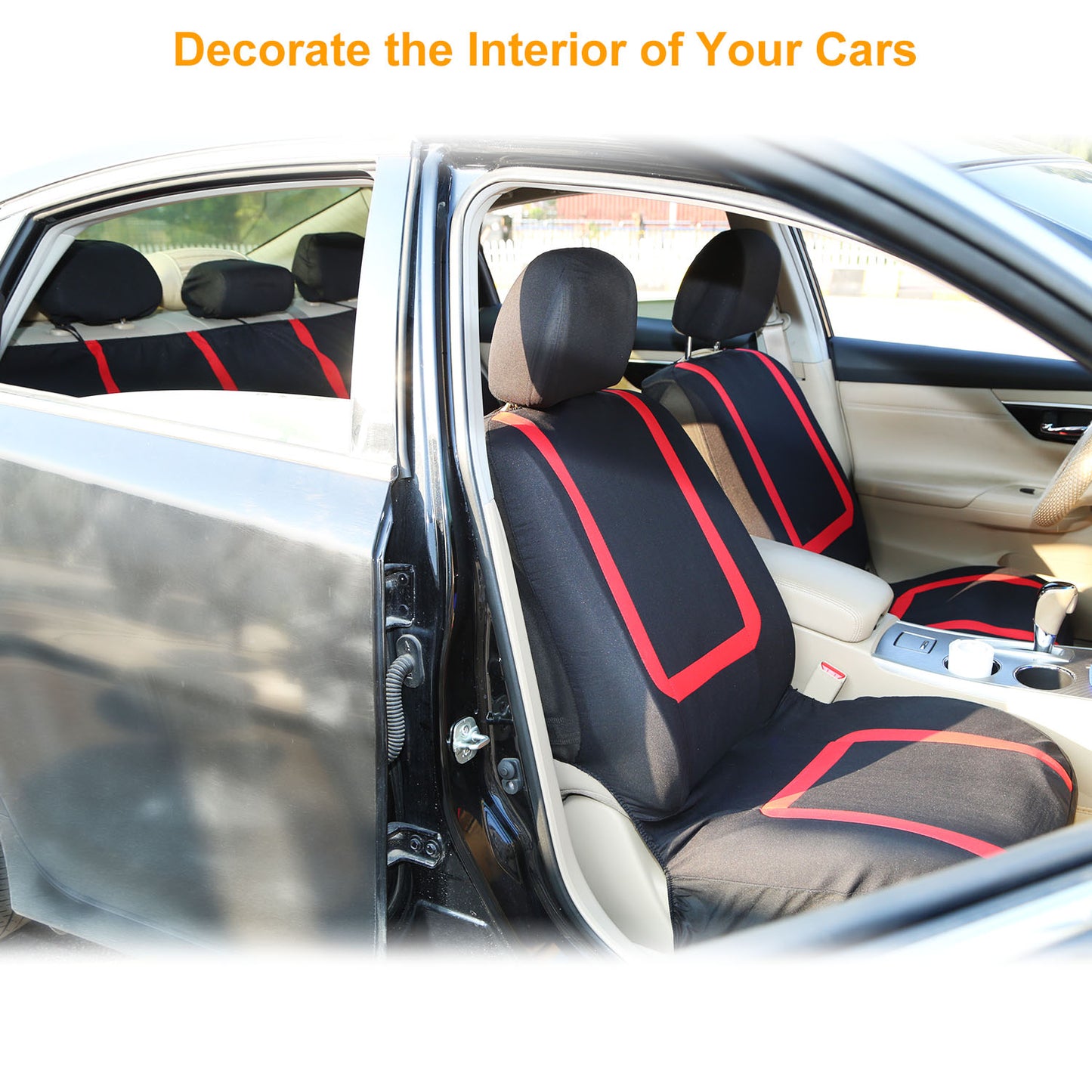 Universal Car Seat Covers 9-Piece Set for Auto Truck SUV