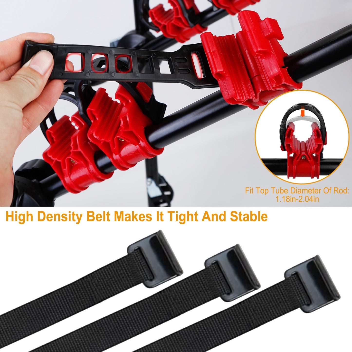 3-Bike Trunk Mount Rack - 132 LBS Capacity