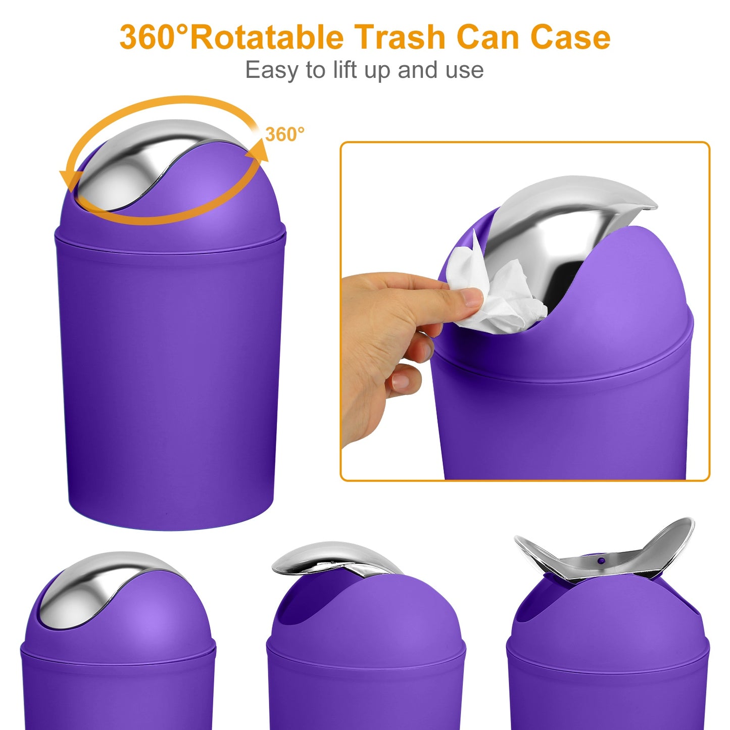 6-Piece Bathroom Accessories Set with Soap Dispenser & Brush