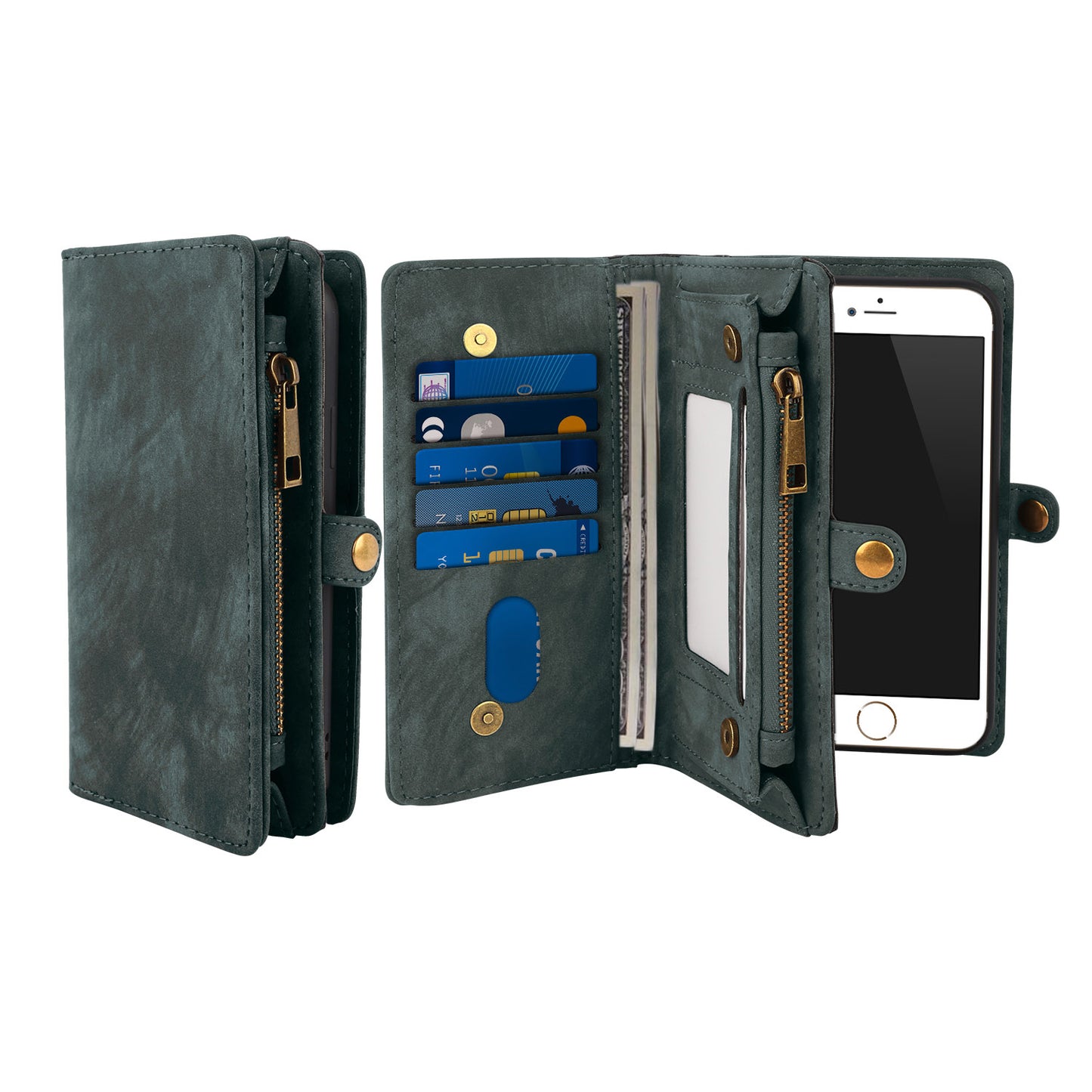 iPhone 6 Plus Wallet Case with Detachable Magnetic Cover