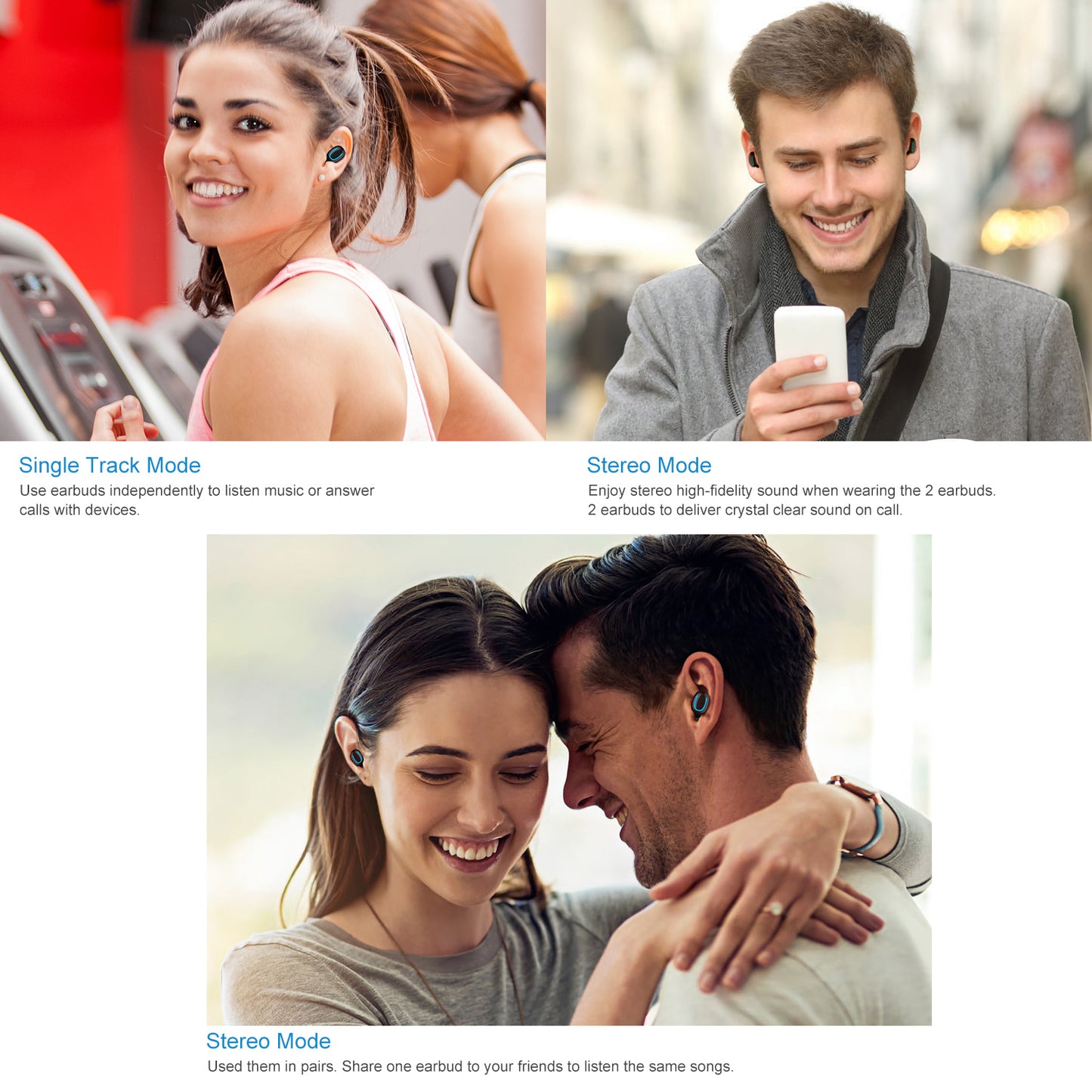 Wireless Earbuds with Magnetic Charging Dock & Noise Canceling