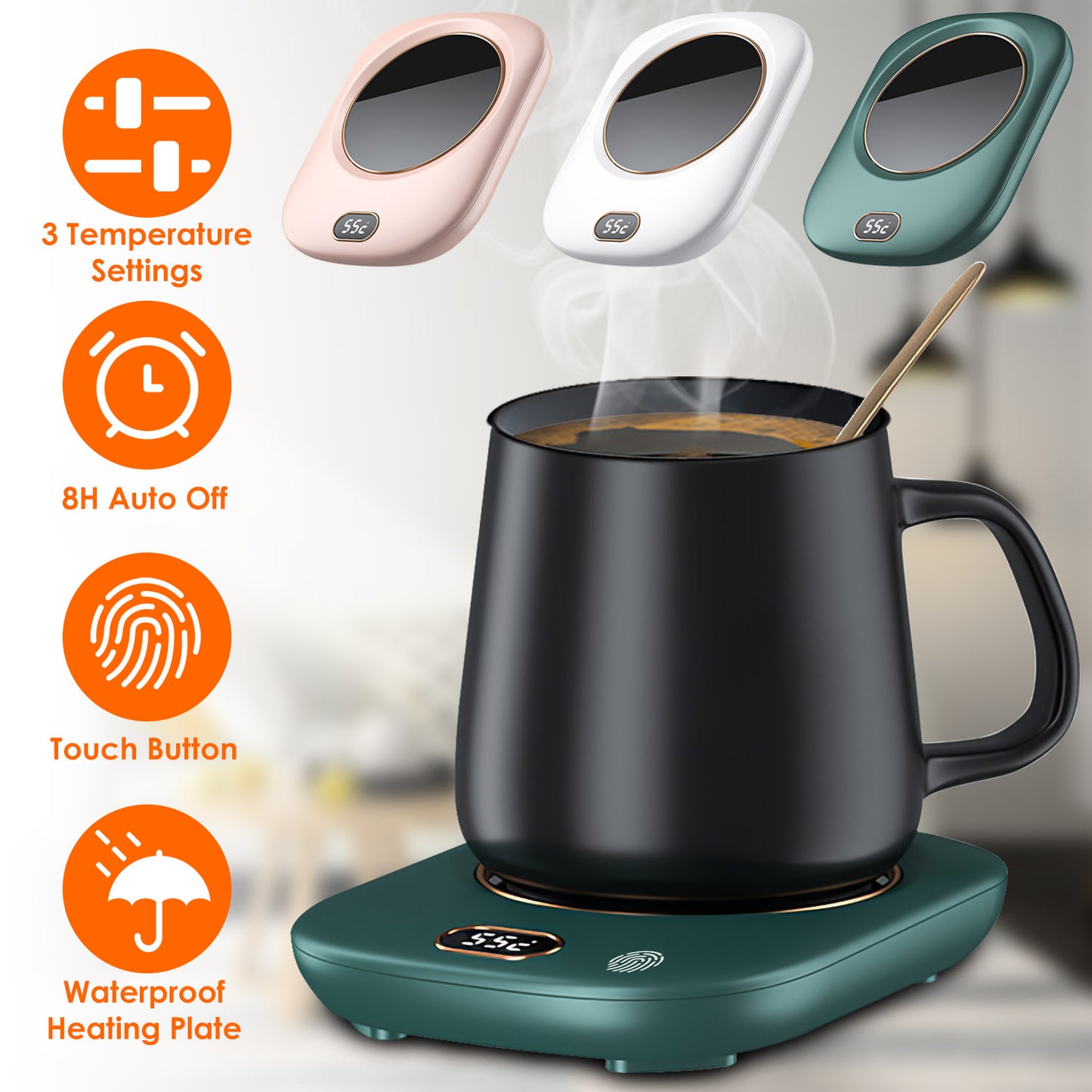 Electric Coffee Mug Warmer with 3 Temperature Settings