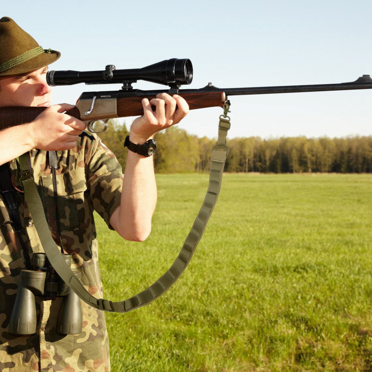 Tactical Shotgun Sling with 15 Shell Holders Adjustable