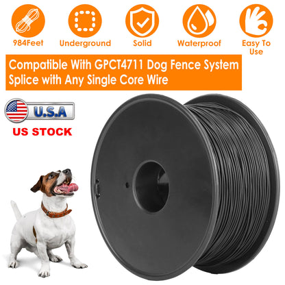 Underground Dog Fence System with Waterproof Rechargeable Collar