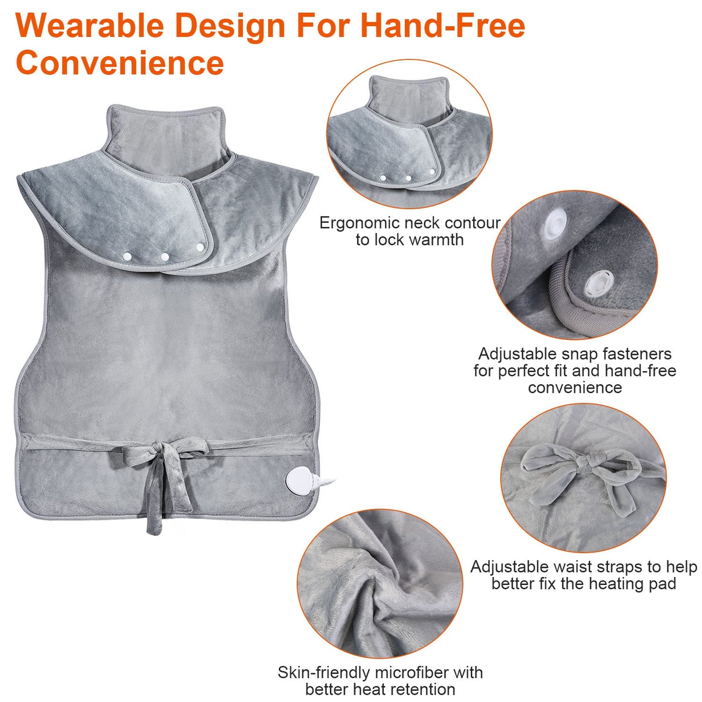 Electric Heating Wrap for Neck, Shoulder & Back Pain Relief