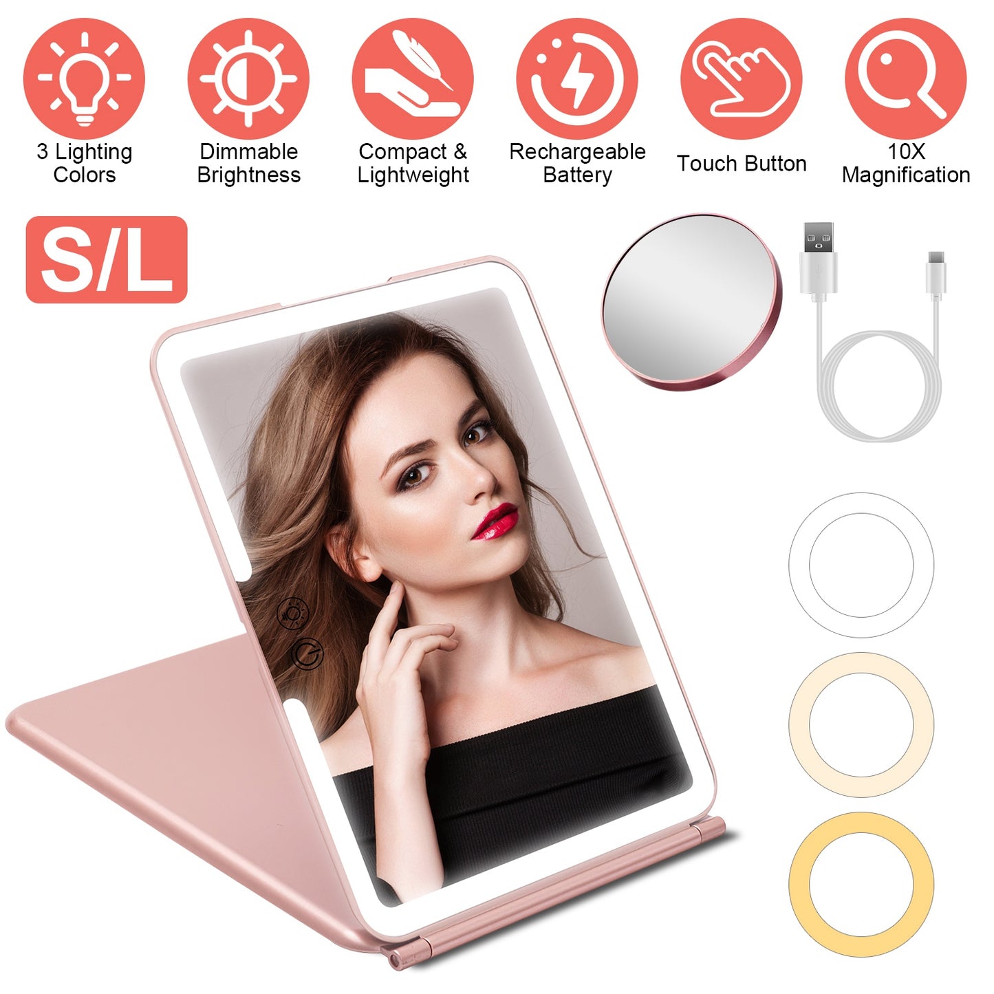 Folding Travel Makeup Mirror