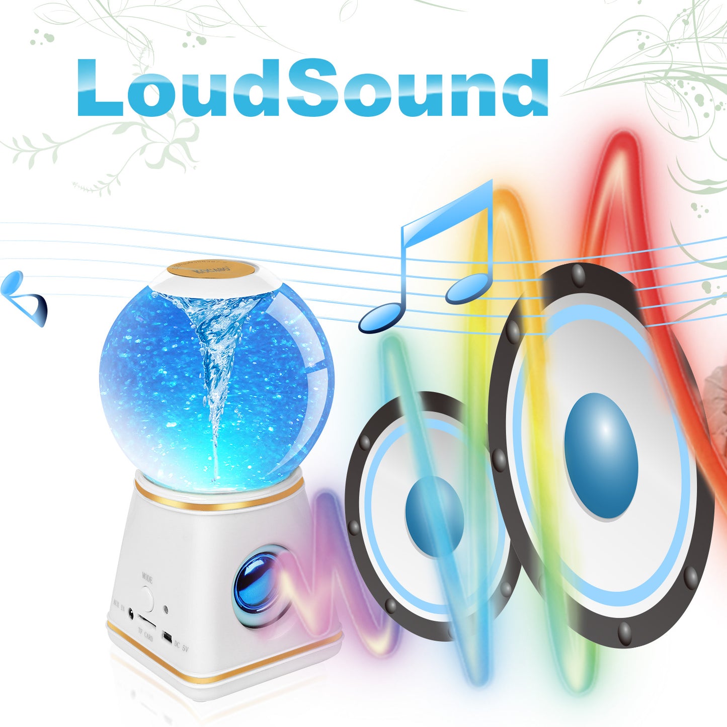 Cyclone Water Dancing Bluetooth Speaker with LED Lightshow