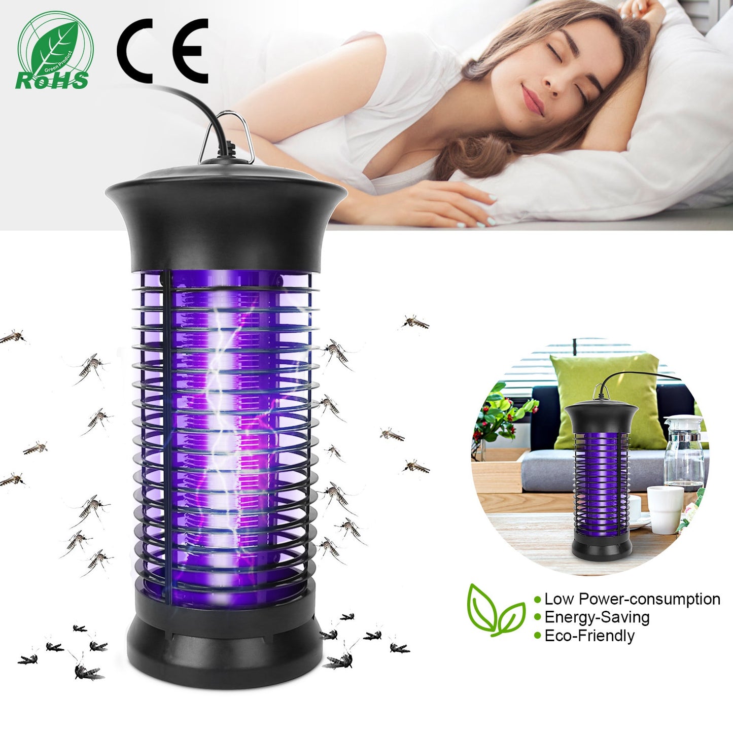 Electric Bug Zapper with UV Light for Indoor Pest Control