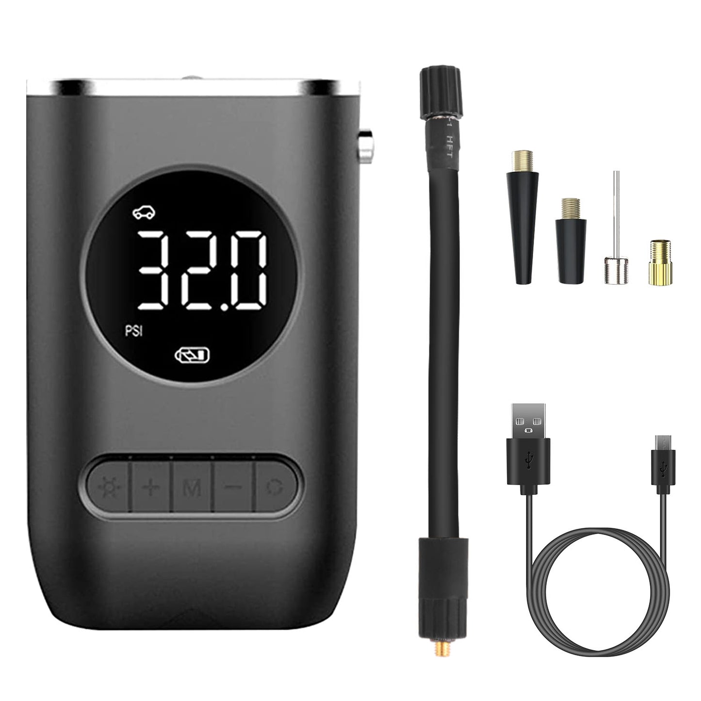Portable Tire Inflator Pump 150 PSI Wireless with LED Light
