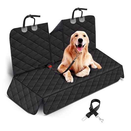 Waterproof Dog Car Seat Cover with Safety Belt