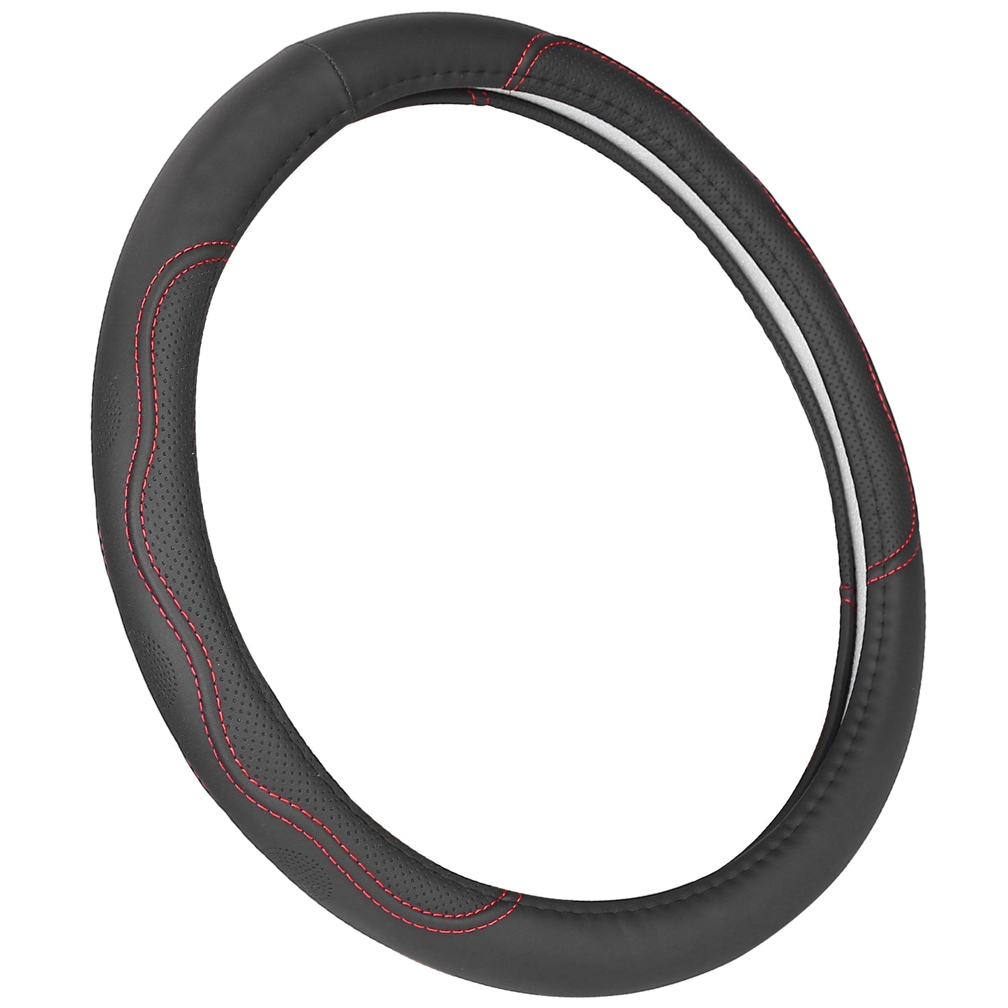 Steering Wheel Cover 14.5-15" Universal Fiber Leather