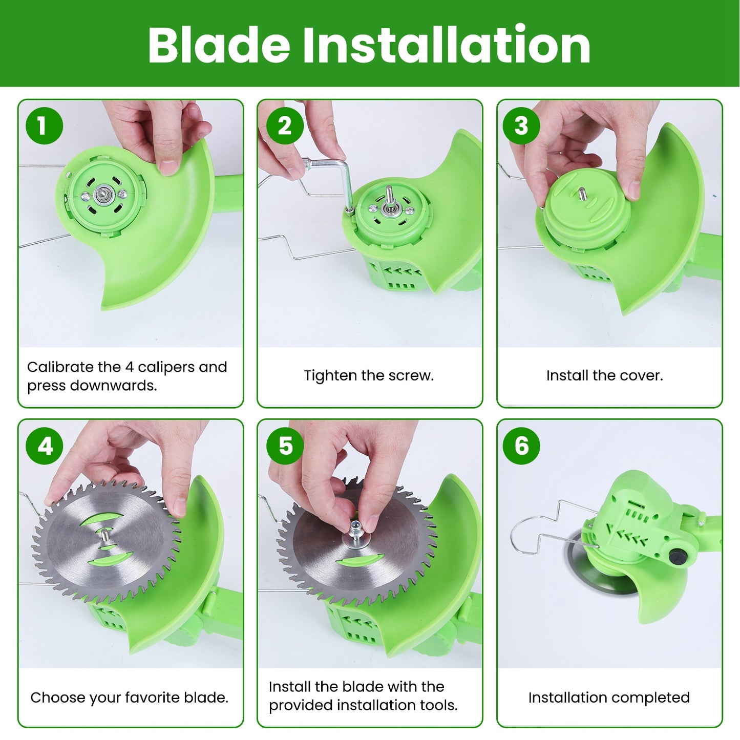 Grass Trimmer Blade Set - 14 Piece Replacement Accessory Kit