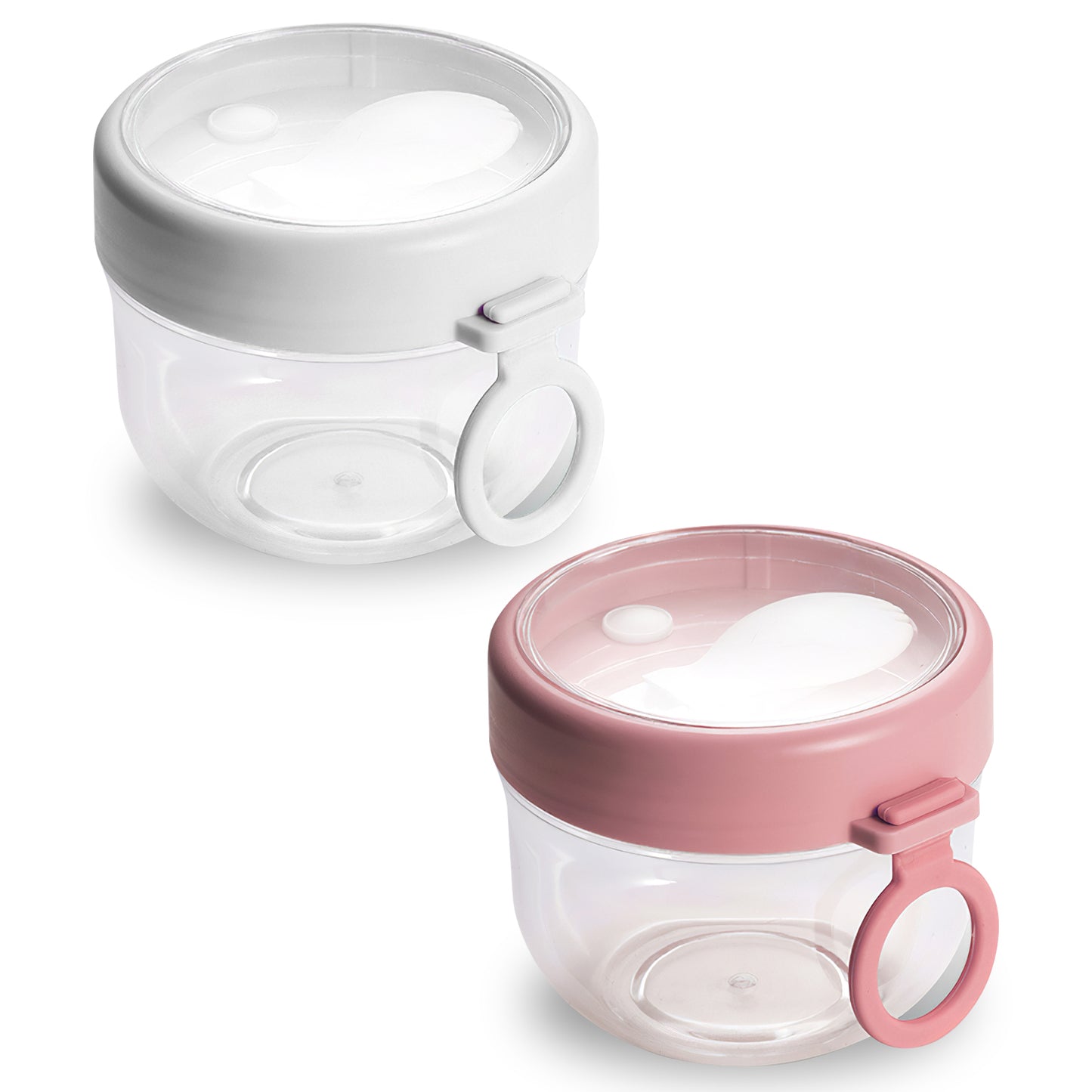 Overnight Oats Containers with Lids and Spoons, 20oz, 4-Pack