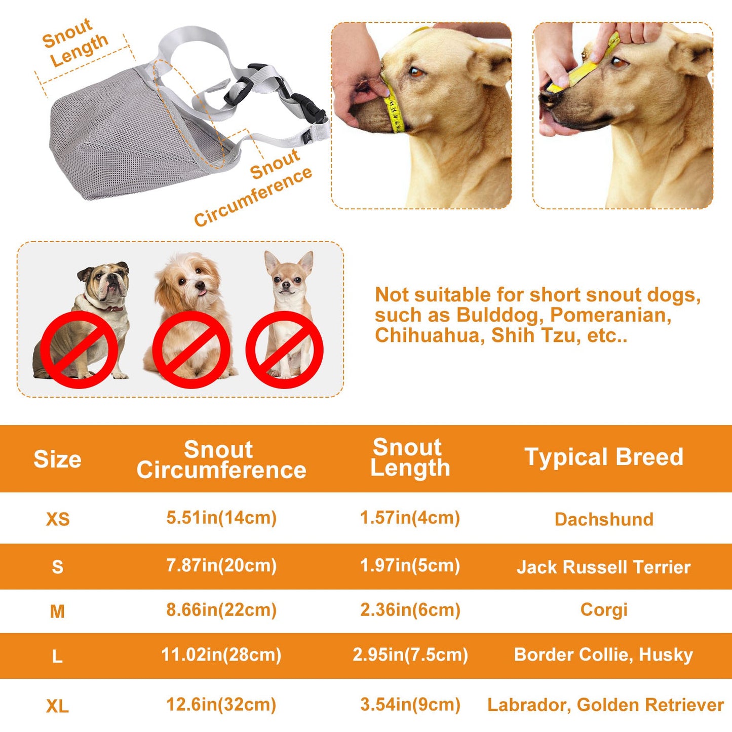 Soft Mesh Dog Muzzle with Adjustable Straps