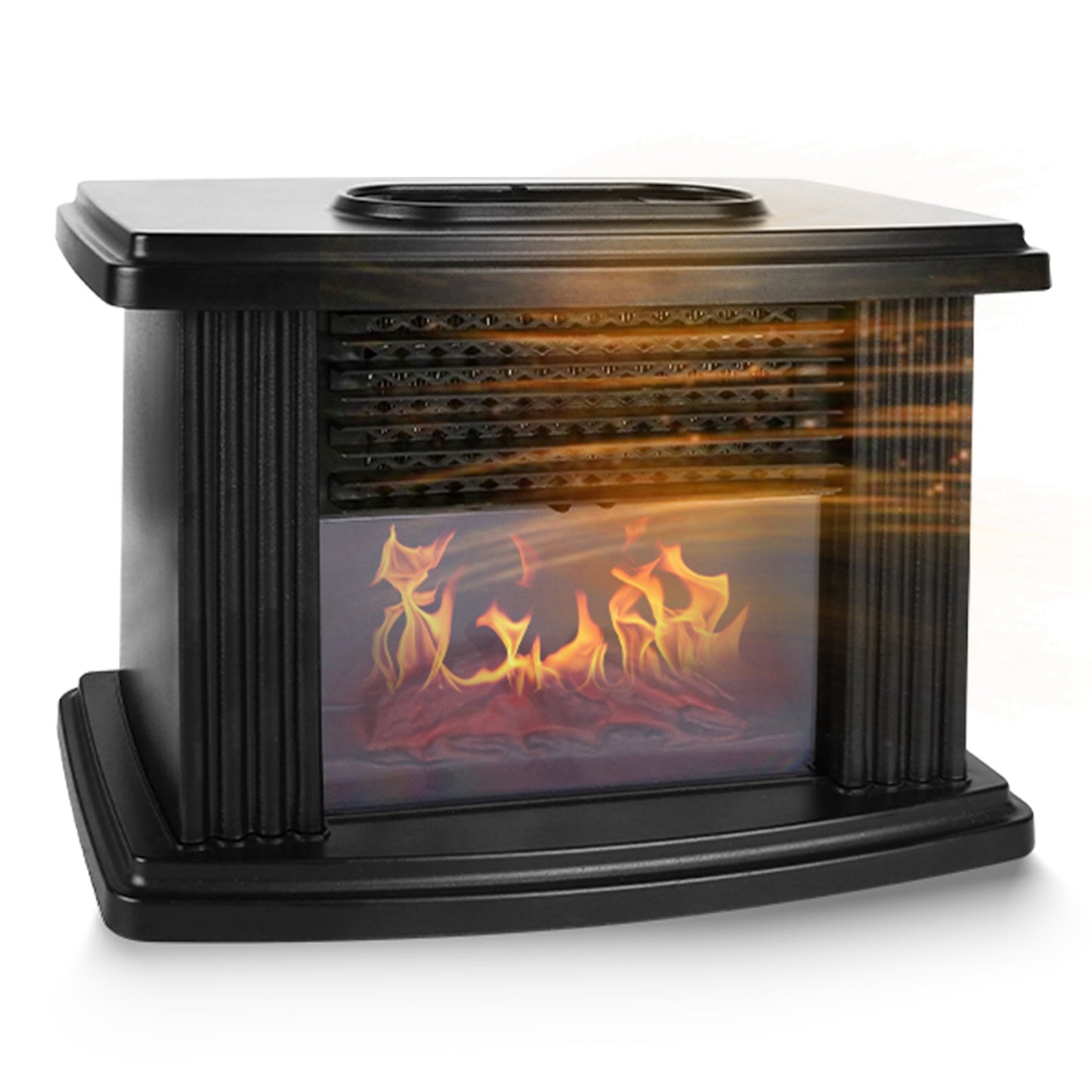 Electric Fireplace Heater 800W with Remote & Timer Control