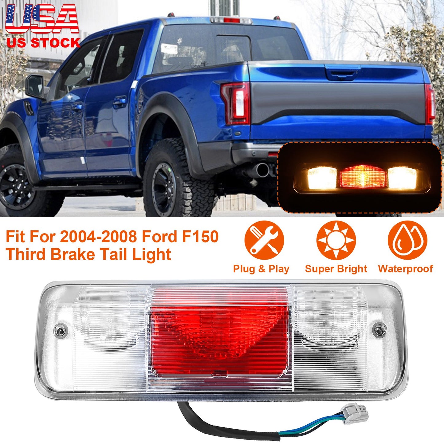Third Brake Light for 2004-2008 Ford F150 LED Cargo Lamp