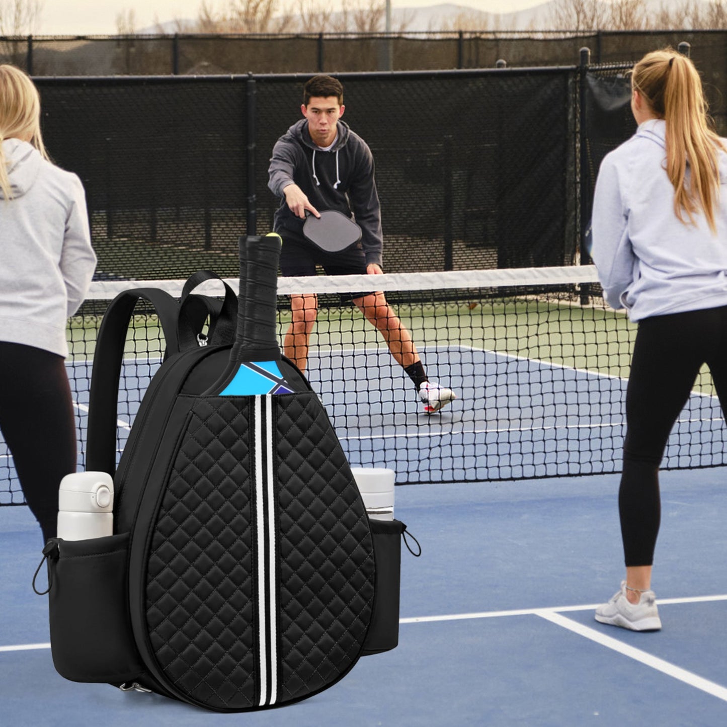 Pickleball Sling Bag with Wet Pocket & Fence Hook
