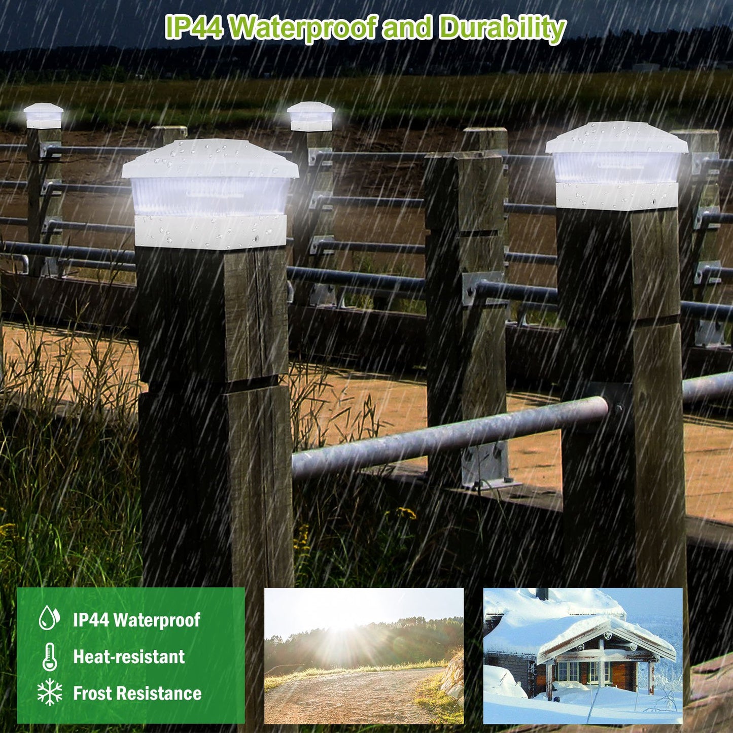 Solar Post Cap Light for 5x5 Inch Fence & Deck Posts