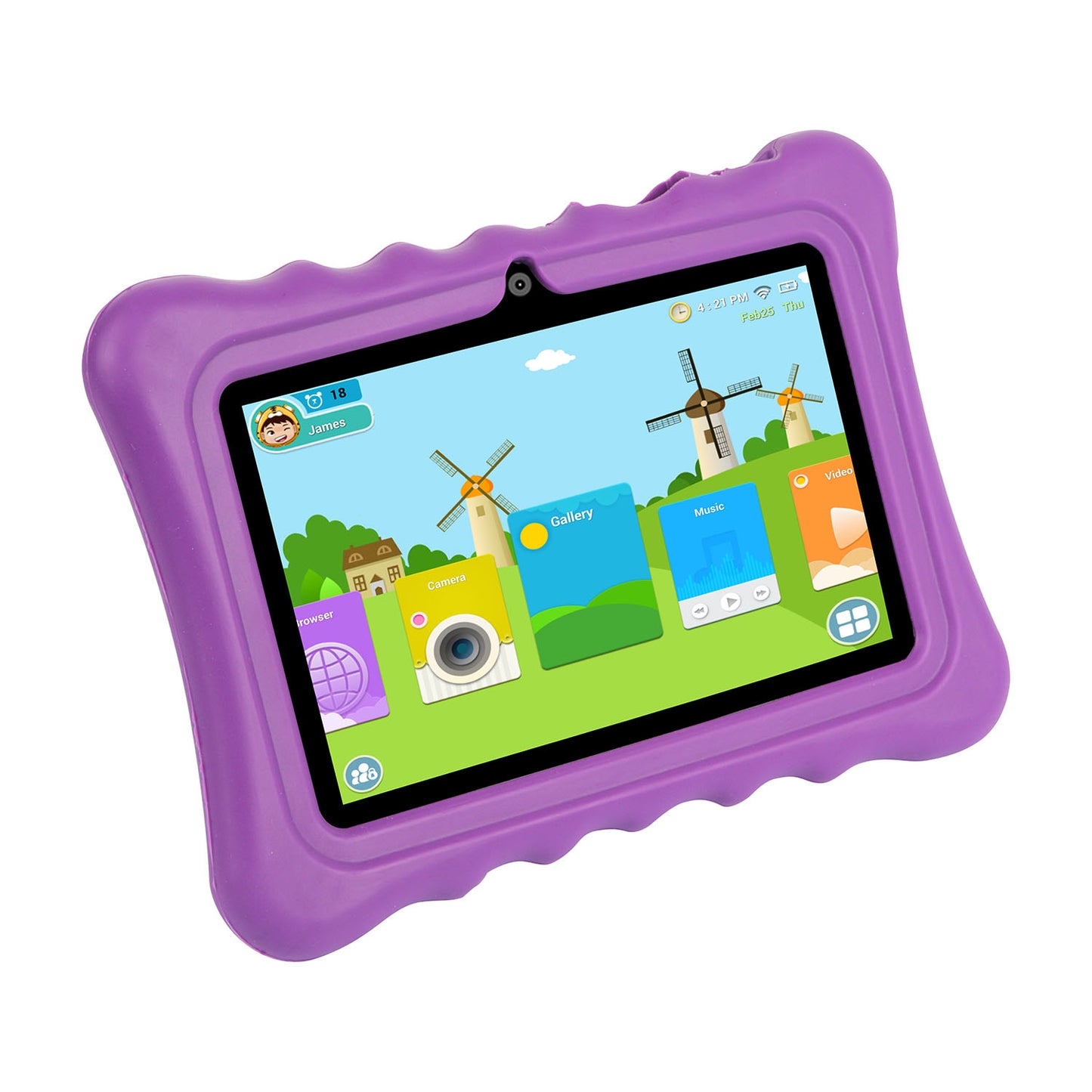7-Inch Tablet Silicone Case with Built-In Stand