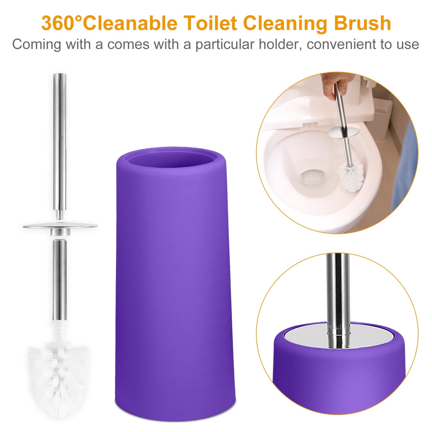 6-Piece Bathroom Accessories Set with Soap Dispenser & Brush