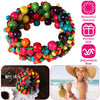 Multi-Color Wooden Beaded Bracelet