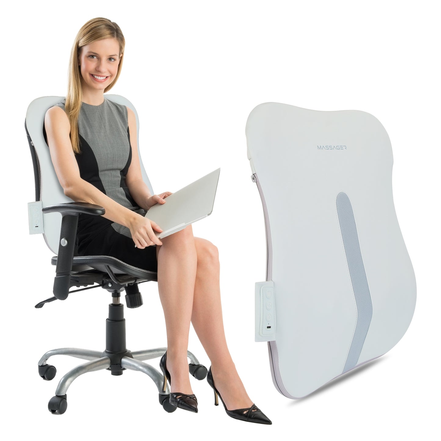 Shiatsu Back Massager with 3D Kneading & Cordless Design