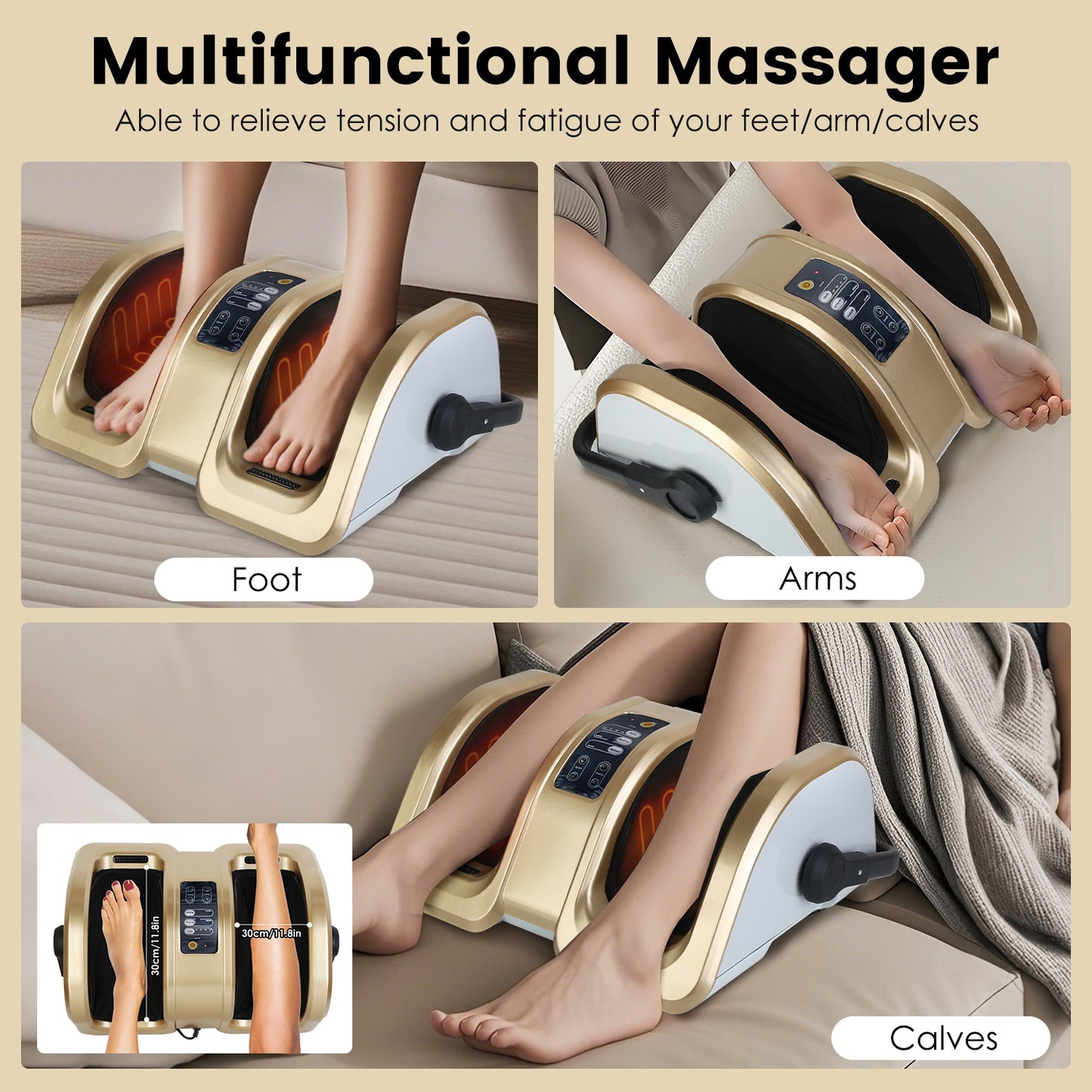 Shiatsu Foot Massager with Heating and Auto Modes