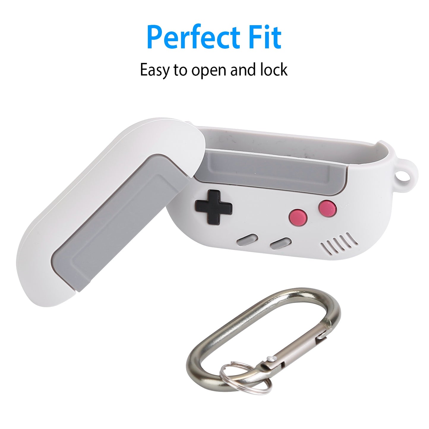 Silicone Case for AirPods Pro with Carabiner Clip