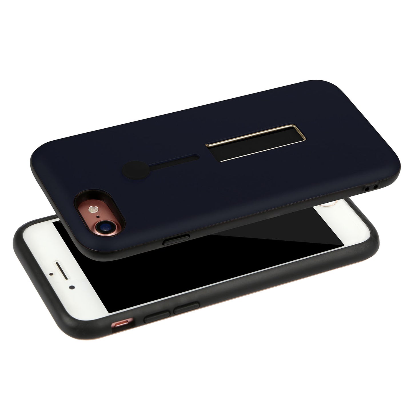 iPhone 8 Case with Finger Strap and Kickstand