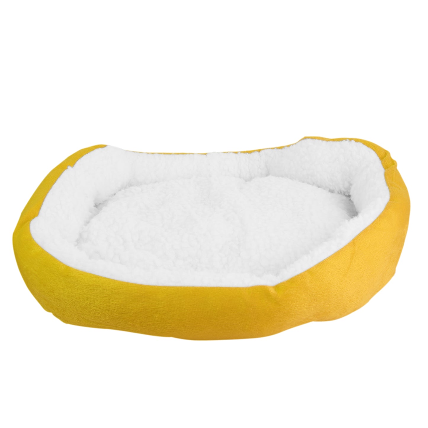 Soft Fleece Dog Bed with Reversible Cushion for Small Pets